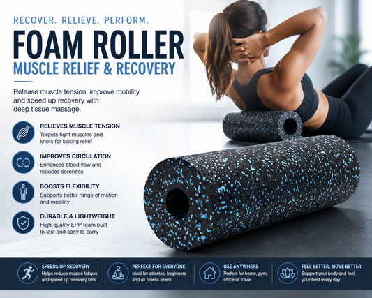 High-Density Foam Yoga Roller for Muscle Relaxation